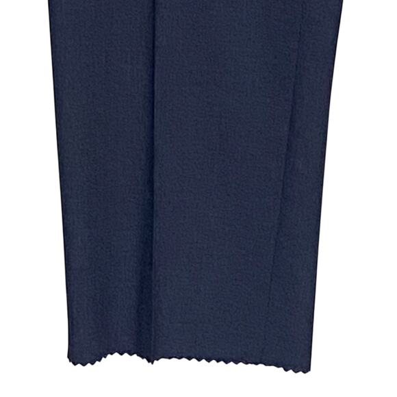 Boss Dress Pants Men's 38x33 Slim Fit Dark Blue Wool Blend Raw Hem Stretch NEW - Picture 5 of 14